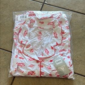 Disney Pizza Planet Pajama Set - White and Red